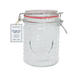 Clear Glass Airtight Clip Top Storage Jar | 800mL, Wide Mouth