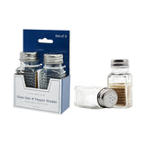Clear Ribbed Glass Spice Jar Set | Set of 2, 78ml, Screw-Top Lids