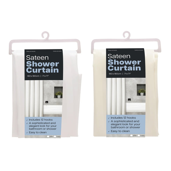 Sateen Shower Curtains - 180x180cm