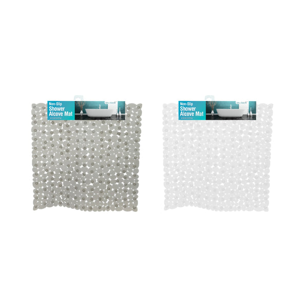 Non-Slip Pebble Shower Alcove Mat | 54 x 54cm, Assorted Colours