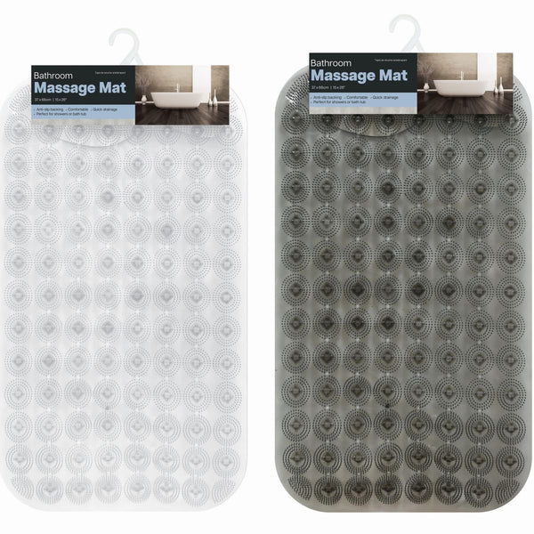 Bathroom Massage Mat - Assorted Colours - 66x37cm