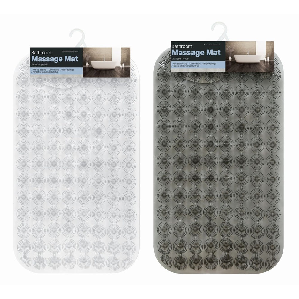 Bathroom Massage Mat - Assorted Colours - 66x37cm