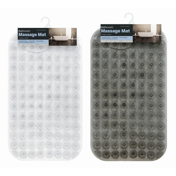 Bathroom Massage Mat - Assorted Colours - 66x37cm