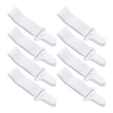 Adjustable Bed Sheet Corner Grippers | White, Stretchable, Pack of 4