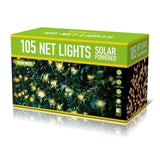 Solar Net Lights 105 Warm White LED Outdoor Lights | Solar Powered, Dusk Sensor