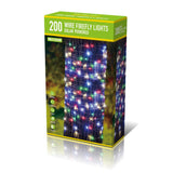 Solar Wire Firefly String Lights | 200 LED, Multi Colour, Outdoor