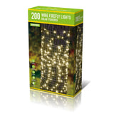 Solar Wire Firefly Lights Outdoor String Lights | 200 LEDs, Warm White