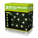 Solar Honey Bee String Lights Garden Lights | Pack of 30, Cool White LED