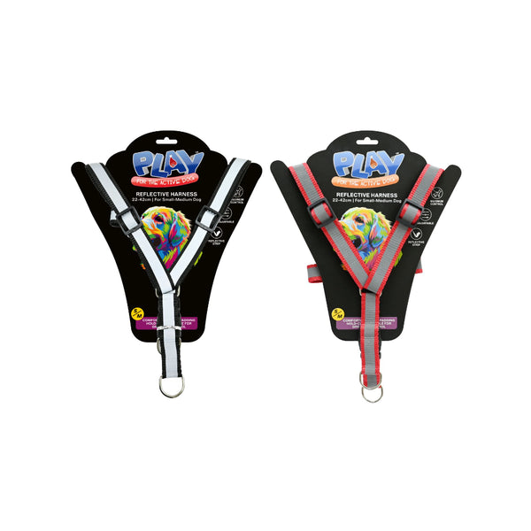  Adjustable Reflective Pet Harness | 22-42 cm, Assorted Colours