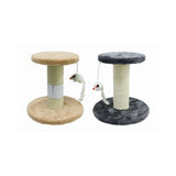  Cat Scratching Post with Toy Mouse | 20cm, Assorted Colours