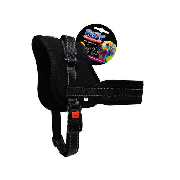 Reflective Adjustable Dog Harness | Medium, 65-80 cm, Black