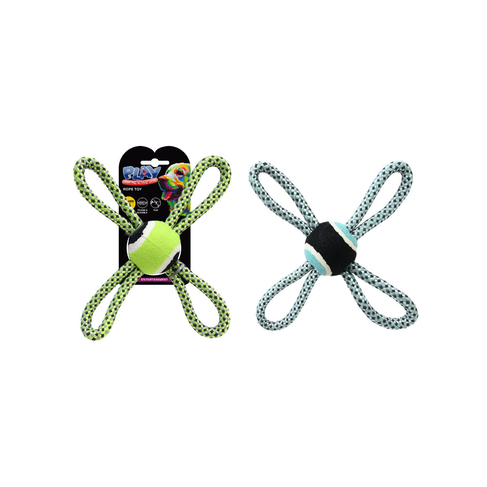  Pet Looped Rope Tug Toy for Dogs | 20cm, Assorted Colours
