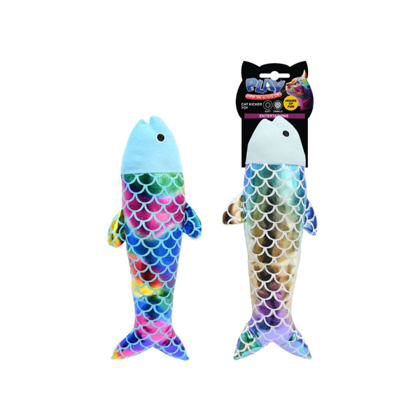  Soft Crinkle Cat Kicker Fish Toy | 29cm, 2 Assorted Designs