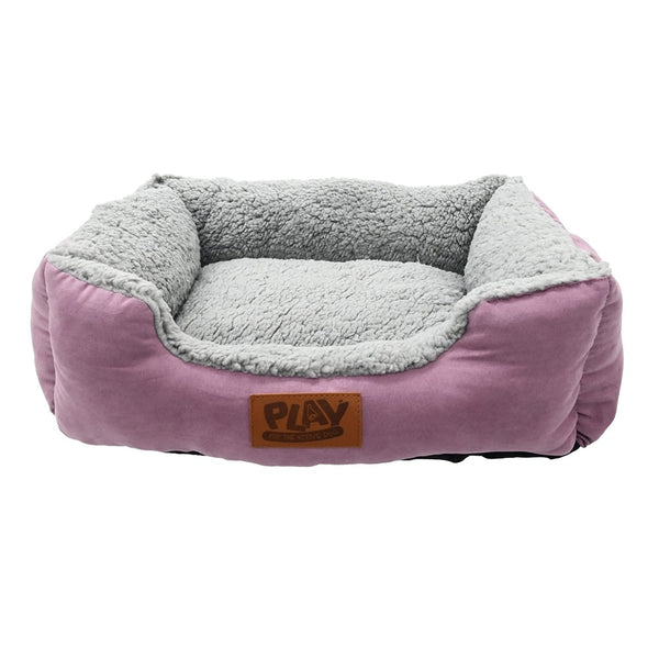 Cosy Rectangular Pet Bed - 50x40x15cm - Assorted Colours