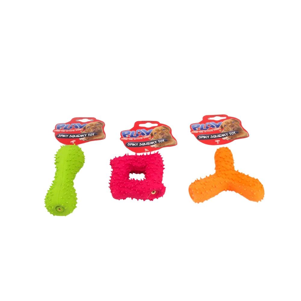Play Spiky Squeaky Dog Toy | Assorted - Choice Stores