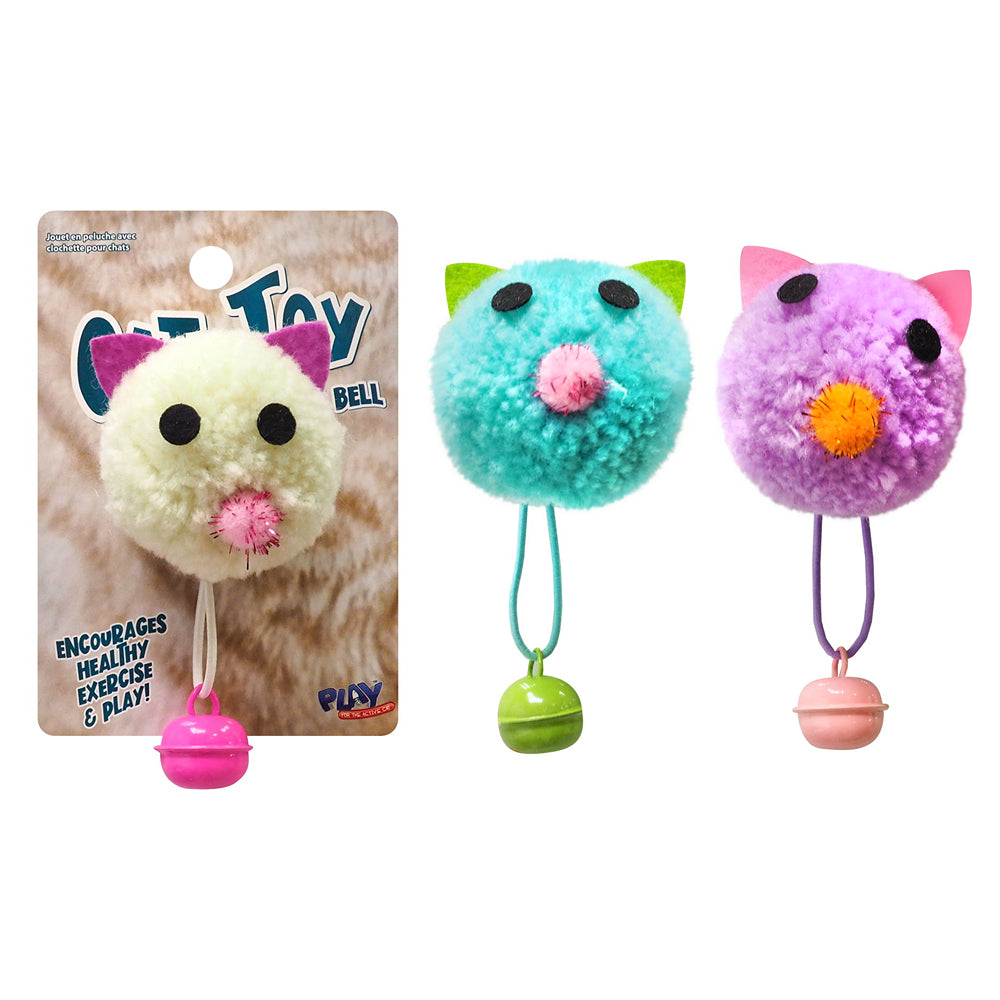 UBL Plush Cat Toy With Bell | 3 Assorted