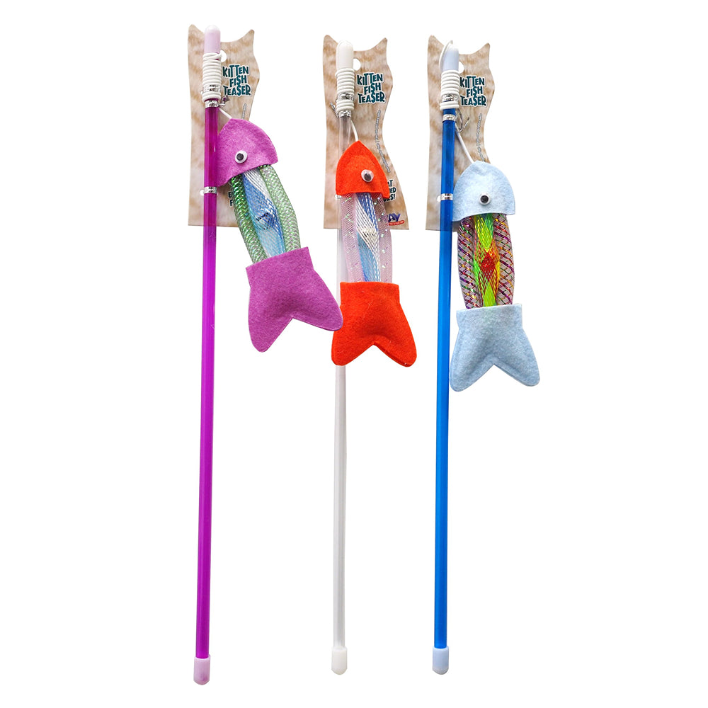 UBL Assorted Kitten Fish Teaser Toys | Cat Playtime Essentials