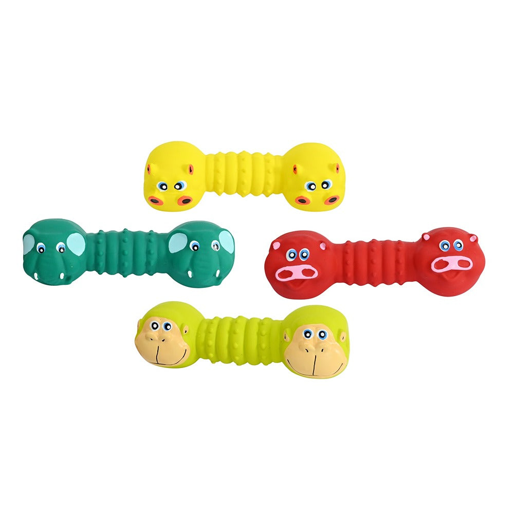 Ubl Latex Squeaky Dumbbell Dog Toy
