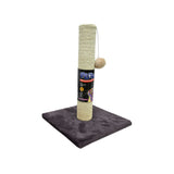 Play Cat Scratching Post | Rope-Wrapped with Hanging Pom-Pom, 30 x 30 x 42cm