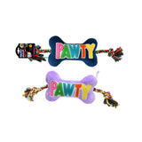  Happy Birthday Bone Dog Toy | Squeaky Rope, 50cm, Assorted Colours