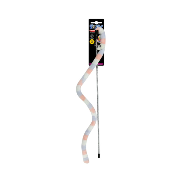  Cat Teaser Wand Toy | Plush Tail, 45 cm, Assorted Colours