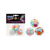  Cat Plush Ball Toy | Pack of 3, Assorted Colours, Soft Texture