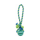  Pet Tug and Treat Ball Dog Toy | Rope Loop, Fillable, Assorted Colours