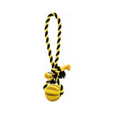  Pet Tug and Treat Ball Dog Toy | Rope Loop, Fillable, Assorted Colours