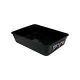  Black Cat Litter Tray | 41 x 30 x 9 cm, Open Top, Raised Sides