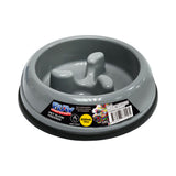  Slow Feeding Pet Bowl | 500ml, 20cm, Grey, Non-Slip Base