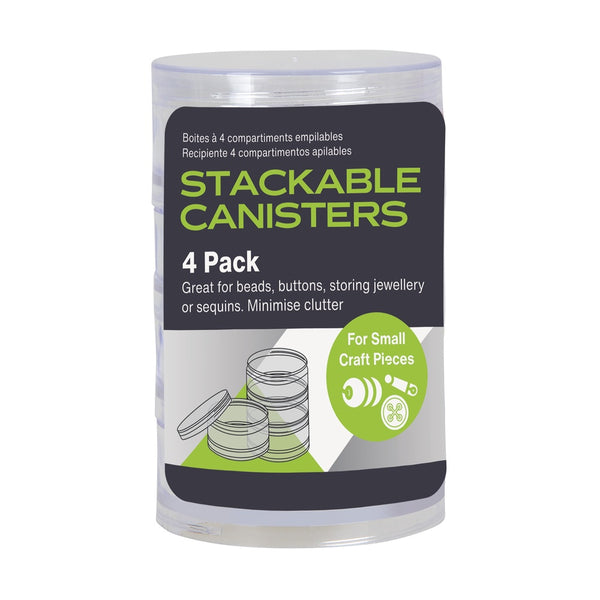 Stackable Cannisters - 4 Pack - Arts & Crafts