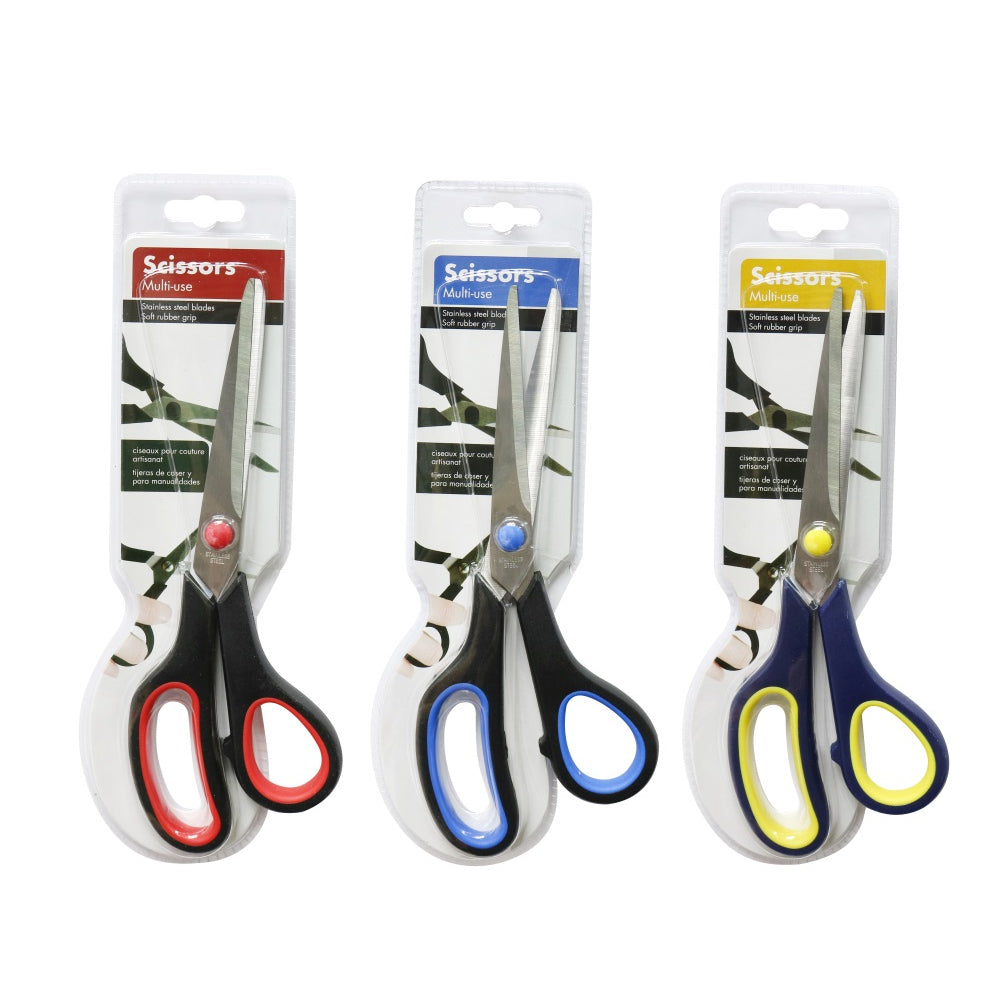UBL Rubber Grip Multi-use Scissors | 3 Assorted