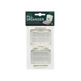 UBL Travel Pill Organiser Case | Fold-Flat Dual Chamber, Snap-Lock Lids