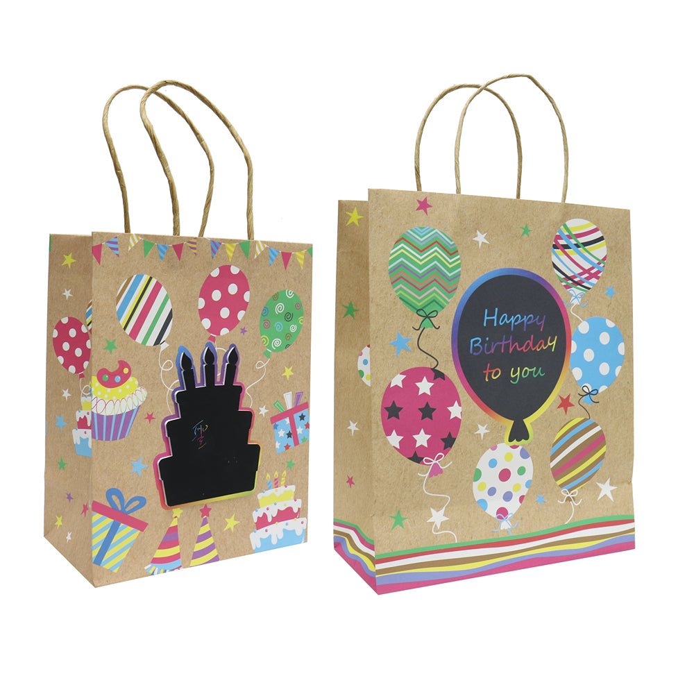 UBL Birthday Gift Bag With Scratch Panel | 2 Assorted | Medium