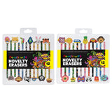 Pencils with Novelty Erasers - Assorted Designs - 12 Pack