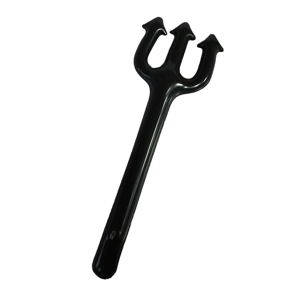 Inflatable Three-Pronged Fork Toy - 60cm, Glossy Black Finish