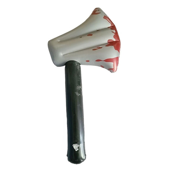 Inflatable Blood Splatter Horror Axe Costume Prop - 45cm, White and Red