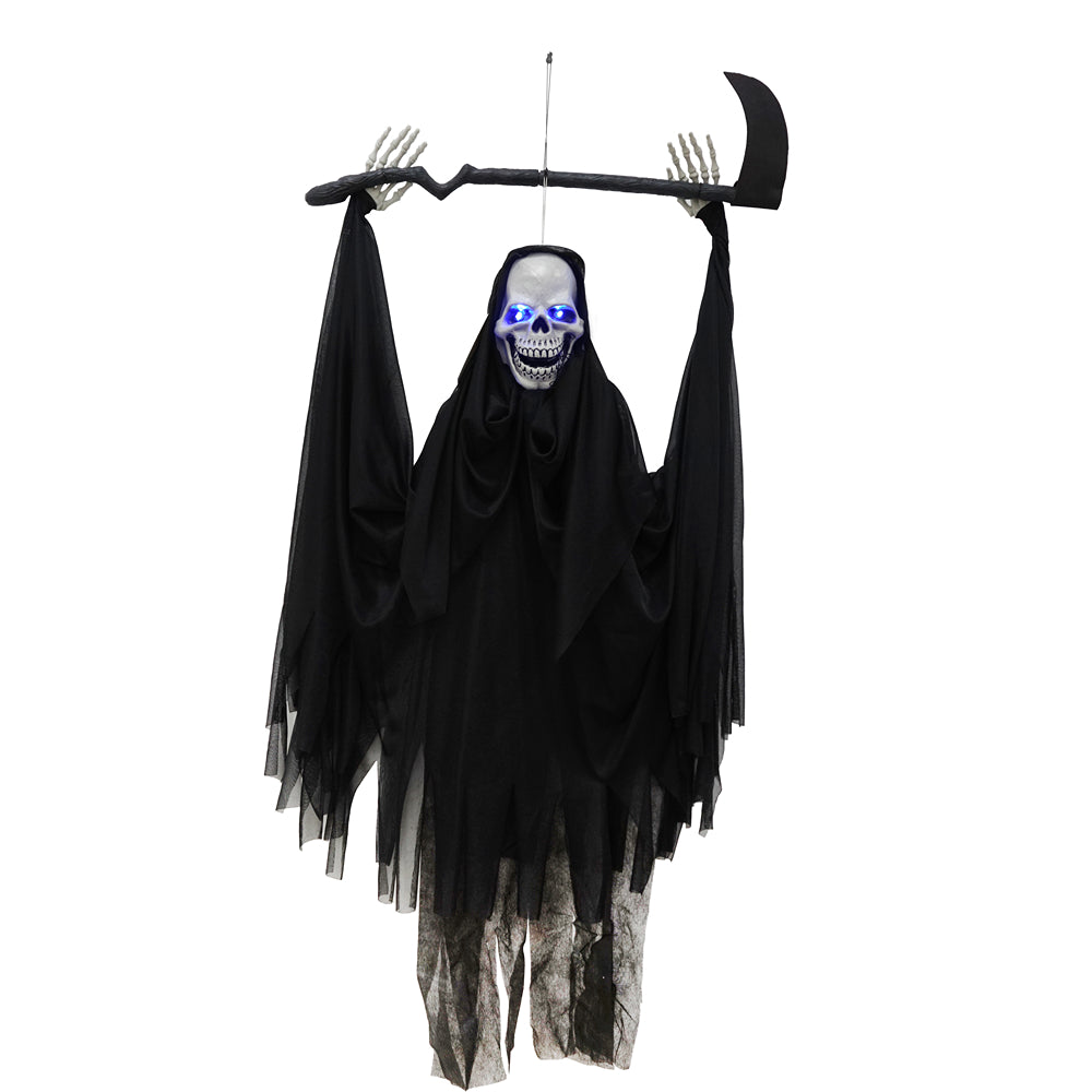 Boo! Animated Light Up Hanging Killer Reaper | 59cm