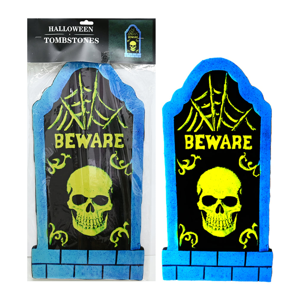 Boo! Beware Tombstone with Skull | 52cm