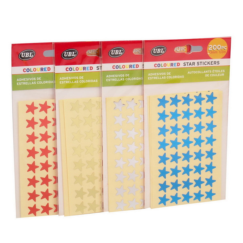 UBL Stars Sticker Book With 200 Pieces | 4 Assorted