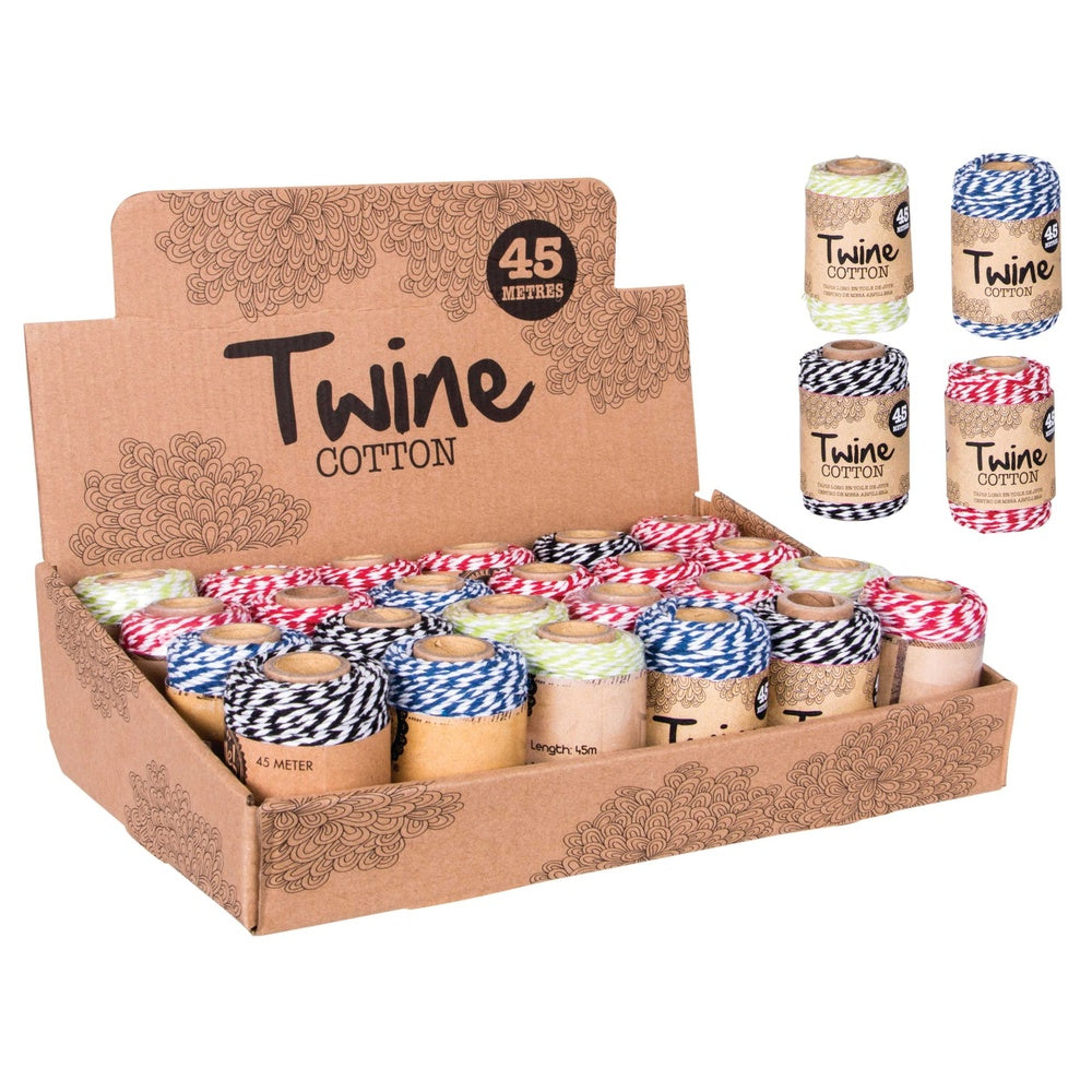 Twine Roll - Assorted Colours - 45m