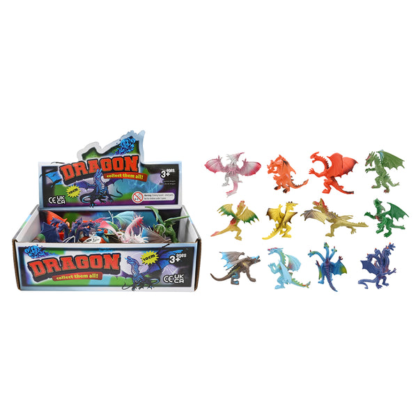 Dragon Fantasy Figurine Set | 10cm, Assorted Designs, Pack of 12
