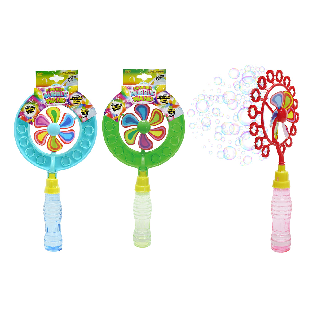 UBL Pinwheel Bubble Wand Toy | 3 Assorted Designs, Multicolour