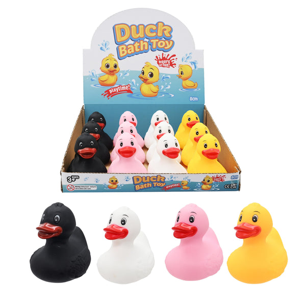 Bath Duck Toy - Assorted Colours - 8cm