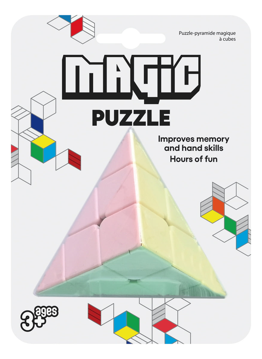 Pyramid Cube - Magic Puzzle - 9.5x9.5x8.3Cm