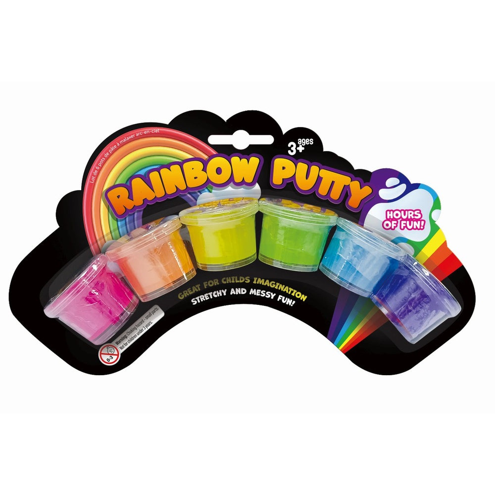 Rainbow Putty - Creative Fun - Pack of 6