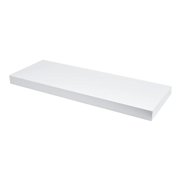 White Laminated Floating Wall Display Shelf | 80 x 24 x 3.8cm