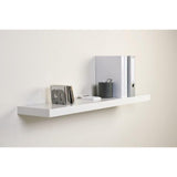 White Laminated Floating Wall Display Shelf | 80 x 24 x 3.8cm