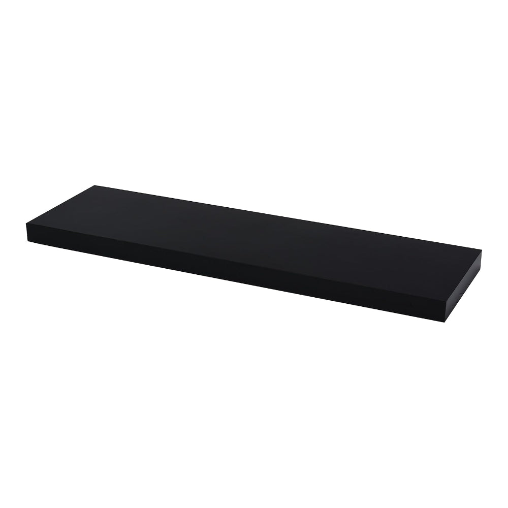 Black Laminated Wall-Mounted Floating Shelf | 80 x 24 x 3.8cm