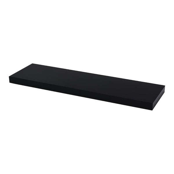 Black Laminated Wall-Mounted Floating Shelf | 80 x 24 x 3.8cm